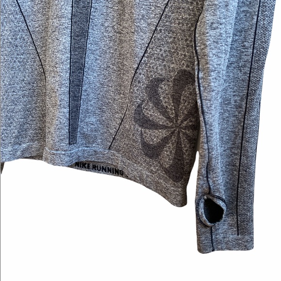 Nike Dri-fit running long sleeve top size M Gray - Picture 3 of 9